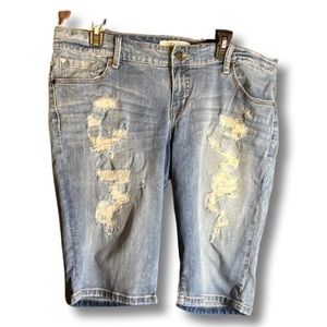 Torrid distressed jean shorts